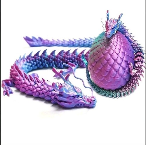 Drachenei Mit Drache, 3D Drache, Drachen Spielzeug, Drachen Ei, 30cm, Regenbogen - Bild 3 von 6