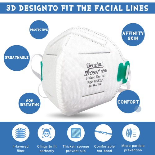 Sponsored Ad - N95 Face Mask100 Pack NIOSH Certified N95 Disposable Respirato... - Picture 4 of 7