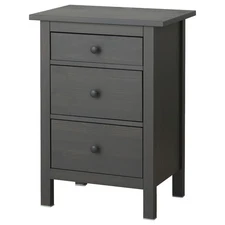 IKEA HEMNES 3-drawer chest, dark gray stained, 22-7/8" x 31-1/8"