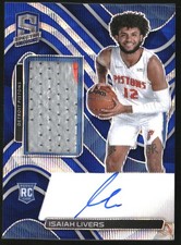 2021-22 Spectra Rookie Jersey Autographs Blue Wave FOTL #188 Isaiah Livers /30
