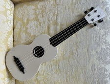 ON SALE Woodi s White Student Beginner Ukulele 4 String 21 Inches Made In USA