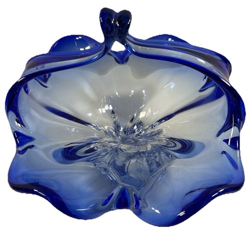 Shannon Crystal Designs Ireland Cobalt Blue Bowl Candy Dish Basket POLAND - Picture 5 of 9