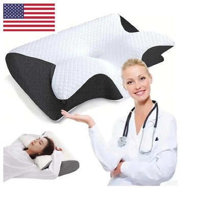 Cervical Memory Foam Pillow for Neck Pain-Relief Ergonomic Neck Support Pillows