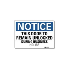 LYLE U5-1554-RD_7X5 Notice Sign,5inx7in,Reflective Sheeting 34JX92