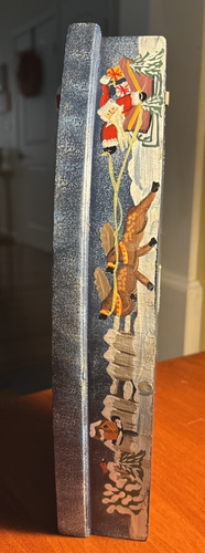 Decoración de pared de bote de madera Taste New England Navidad pintado a mano 12" x 5,5" - Imagen 5 de 12