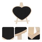 2 Pcs Small Chalkboard Tabletop Sign Mini Heart Chalkboards Black Signboard