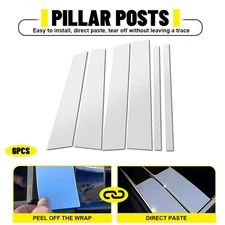 For Nissan Titan Crew Cab 2004-2014 2015 Chrome 6Pcs Window Pillar Posts Trim US