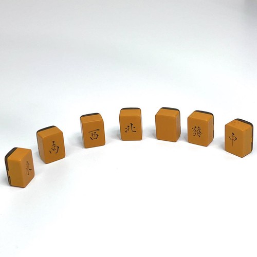 Vintage Mahjong Fliesen Set Bambus Knochen Intarsien mit Holzkiste & Spitzenstäben - Bild 3 von 20