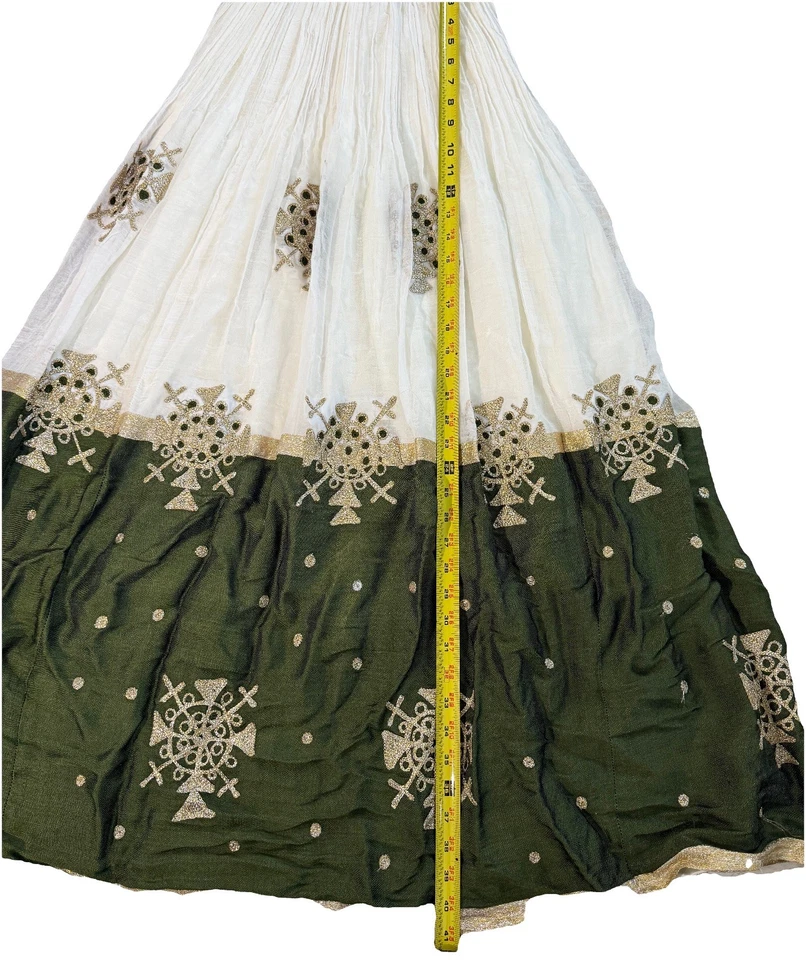 XL 码,埃塞俄比亚厄立特里亚传统连衣裙 | Habesha Kemis — 第 3/4 张图片