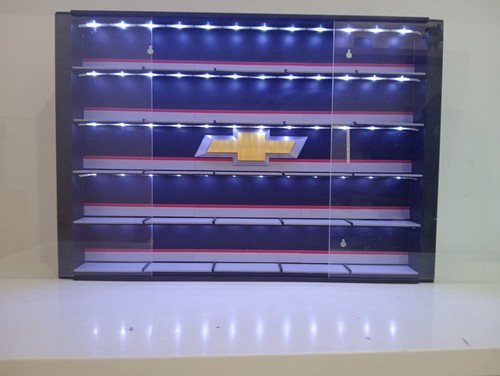 Display Case For Chevrolet Car 1/64 Scale Diecast Hot Wheels Wall Cabinet Chev - Picture 2 of 9