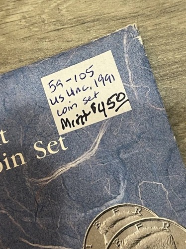 1991 U.S. Mint Coin Set w/ STRIKE ERROR Kennedy Half Dollar – Sealed OGP – RARE - Picture 4 of 24