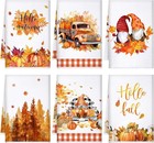 6 Pcs Thanksgiving Kitchen Towels Fall Pumpkins Dish Towels Maple Leaf Tea Towel