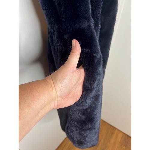 Tart Collections Women's Faux Fur Vest Blue ~ Size S - Picture 3 of 10