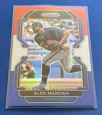 2022 Panini Prizm Red White Blue Prizm #236 Alek Manoah Toronto Blue Jays