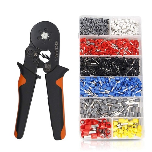 Crimpzange Set 1200 Aderendhülsen - Aderendhülsenzange 0,25-10mm² | Crimpzangen - Bild 11 von 19