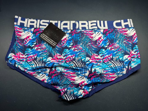 Andrew Christian Blue Tropical Print X-Large Underwear New - Picture 2 of 3