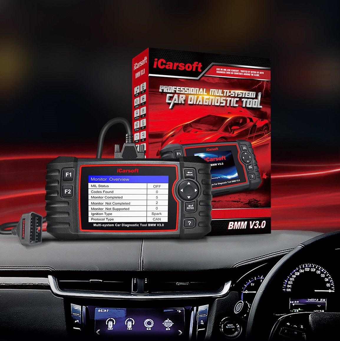 iCarsoft BMM V3.0 für BMW Mini Rolls Royce OBD Diagnose Öl Service Rückstellung 