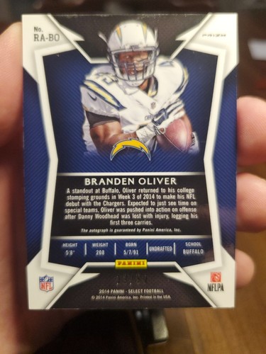 2014 Branden Oliver Select Prizm Auto RC /50 Los Angeles Chargers - Bild 2 von 7