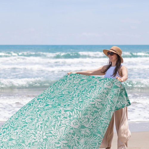 Stranddecke Wasserdicht Sanddicht Übergröße 110''×118'' Extra Groß Strand Ma... - Bild 4 von 7