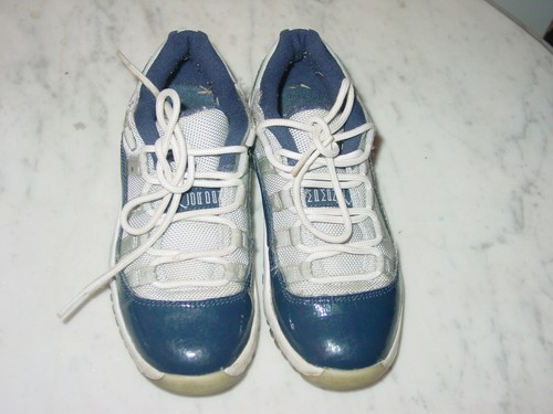 2014 Nike Air Jordan Retro 11 "Georgetown" Grey Mist/Navy Low Shoes! Size 13C - Picture 6 of 12