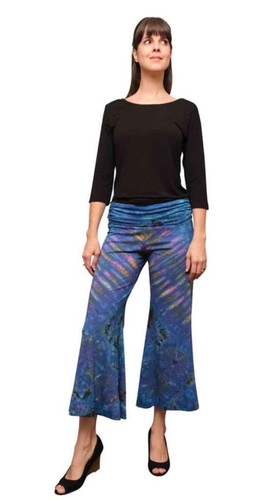 Sacred Threads Hippie Boho Tie Dye Stretch Foldover Waist Harem Pants 223633/2 - Picture 2 of 5