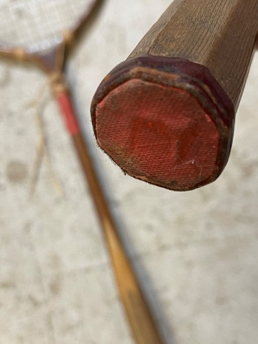 2 Vintage Wood Badminton Rackets Union Sports Decor Man Cave 4179 - Picture 8 of 12