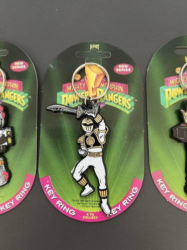 Rare Vintage Mighty Morphin Power Rangers 1994 3 Keychain Set - Picture 4 of 5