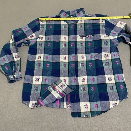 Vintage 90er Damen XL Hemd kariert Ballonärmel Cottagecore Preppy Retro Boho Top - Bild 6 von 24