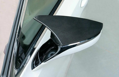 Carbon Fiber Ox Horn Rearview Mirror Cover Trim 19-2022 For Lexus RC ES LS LC UX - Picture 4 of 7
