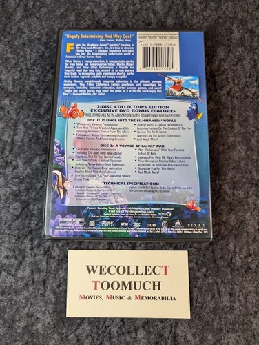 Finding Nemo 2003 DVD Disney 2 Disc Wide & Full Screen Collector's Edition * - Picture 4 of 5