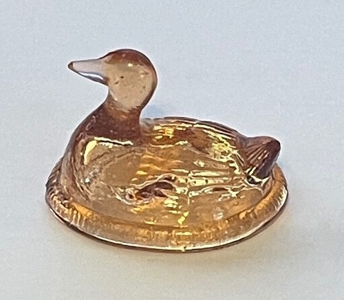 Vintage Braunglas Entlein Schmuck Schale NUR Oberteil - keinen Boden haben - Bild 1 von 2