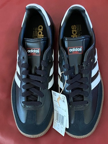 $90 adidas Samba Indoor Soccer Shoes | Core Black / Cloud White / Vivid Red | 6 - Picture 1 of 17