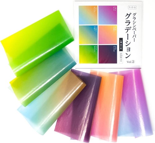 Grayscale Origami Paper 300 Pack Sheer 5.9x5.9in Square 12 Colors Glassine - Picture 2 of 8