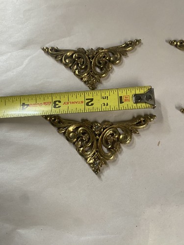 4 pezzi d'accento per mobili vintage in ottone decorazioni - Foto 6 di 6