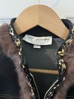 St. John Collection by Marie Gray Black Denim  Fur Jacket Size 6 EUC — photo 2
