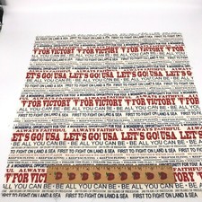 USA Freedom Words Patriotic American White Cotton Fabric Fat Quarter 18" x 22" 