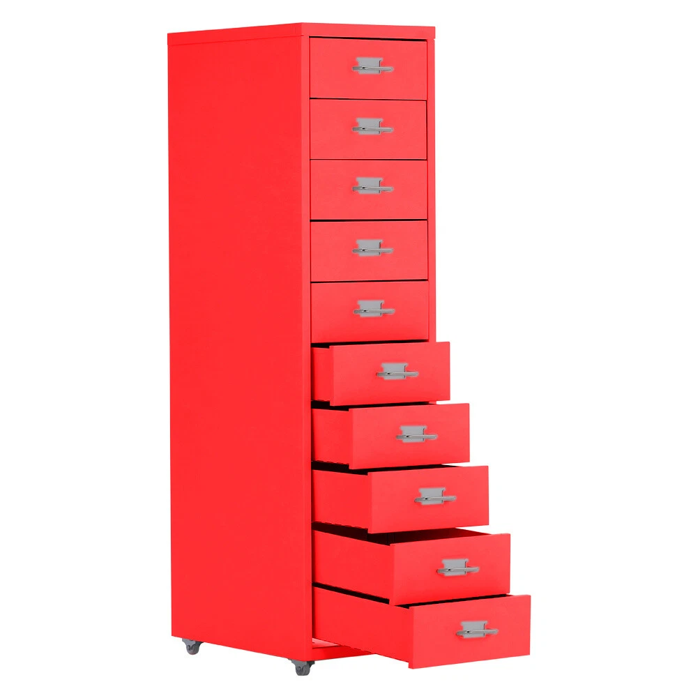 Bisley 10 Drawer Red Matttroy
