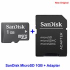 100% oryginalna karta pamięci SanDisk MicroSD 1GB + adapter / adapter microSD SD SDHC
