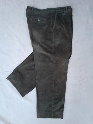 Chemise vintage Lacoste velours côtelé chino pantalon homme 38 po x 29 po ver... - Photo 1/4