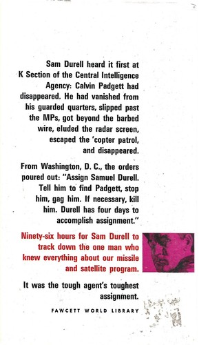Assignment to Disaster by Edward S. Aarons (Fawcett Gold Medal k1534) - Picture 2 of 2