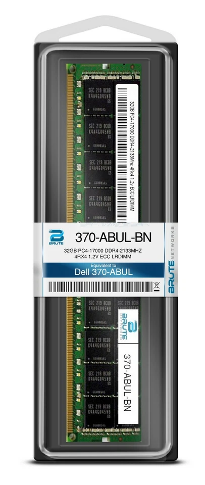 370-ABUL - Dell Compatible 32GB PC4-17000 DDR4-2133Mhz 4Rx4 1.2v ECC LRDIMM - Image 3 of 3