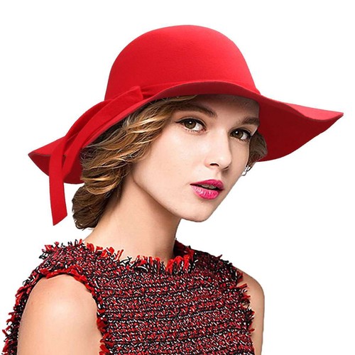 1/2 Pack Bowler Fedora Hat Cap gift Floppy Cloche Sun Vintage Women's Wide Brim - Picture 3 of 16
