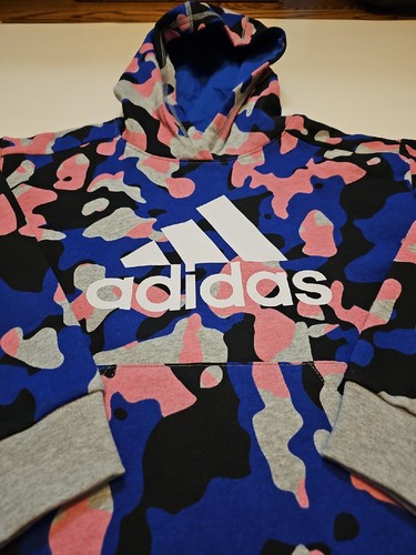 NWT Adidas Camo Pullover Hoodie Sweatshirt AA7484 Youth Boys XS 7 New W/Tags - Picture 4 of 10