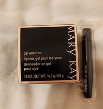 Mary Kay Potted GEL EYELINER W/Expandable BRUSH Applicator JET BLACK New In Box