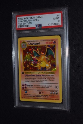PSA 9 - Charizard - Holo 1st edition Shadowless Base Set - English