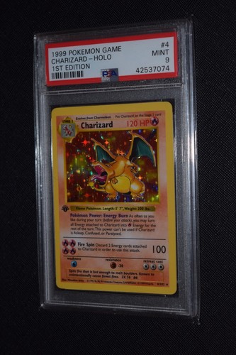 PSA 9 - Charizard - Holo 1st edition Shadowless Base Set -  English 4/102 - Mint - Picture 2 of 5