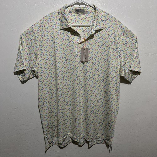 Peter Millar Summer Comfort Crown Sport Poloshirt Truly Seltzer Herren XL selten
