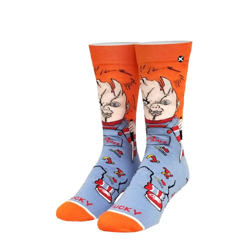 ODD SOX Men's Crew Socks - Good Guy (Child's Play)-(UK 6-12 | EU 40-46) - Picture 1 of 3