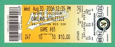 Curt Schilling 3000 Strikeout Mint Ticket 8/30/2006