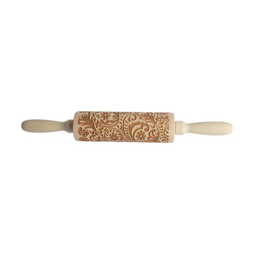 2023 Flower Rolling Pin Wooden Laser Cut Unique Design Cookies Embossed &H - Picture 12 of 12